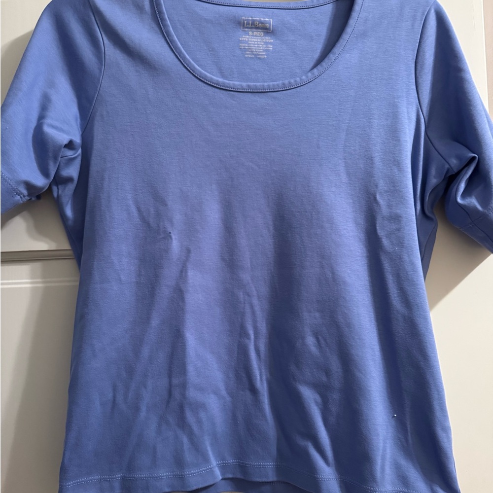 L.L. Bean Women's Long Sleeve Blue Tee